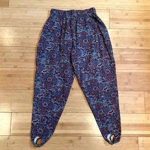 TALBOTS | Vintage Paisley Stirrup Pants